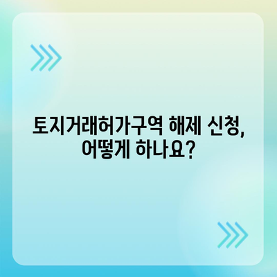 토지거래허가구역 해제 신청 방법