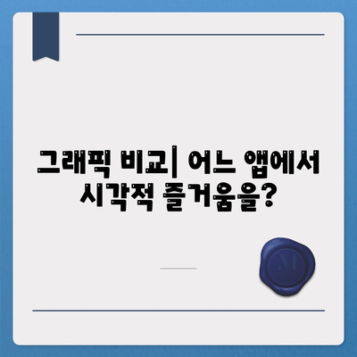 그래픽 비교| 어느 앱에서 시각적 즐거움을?