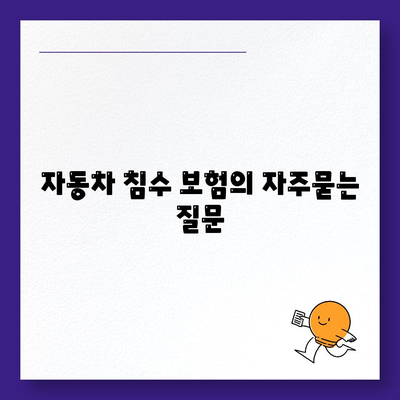 자동차 침수 보험