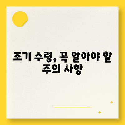 국민연금 조기 수령 장단점 및 연령 조건