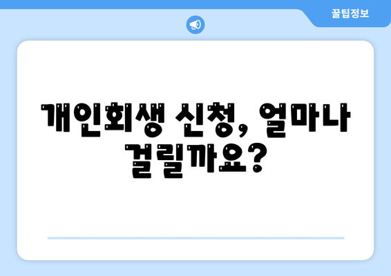 개인회생 신청 절차, 기간, 비용