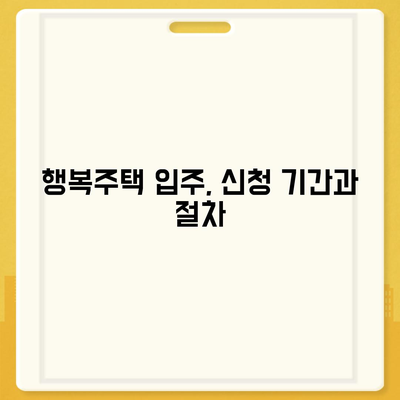 LH 행복주택 입주 자격 신청 방법