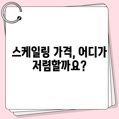 스케일링 비용, 이제는 똑똑하게 알아보세요! | 스케일링 가격 비교, 스케일링 견적, 스케일링 서비스