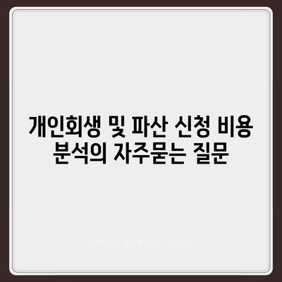 개인회생 및 파산 신청 비용 분석