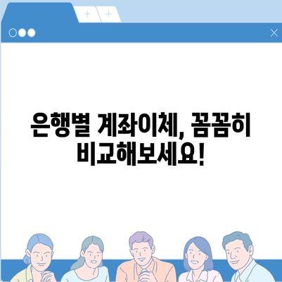 내 돈, 안전하게 보내는 방법! 은행별 계좌이체 상세 가이드 | 계좌이체, 은행, 수수료, 한도, 시간