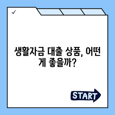 생활자금 대출 신청, 어디서부터 시작해야 할까요? | 신청 자격, 필요 서류, 금리 비교, 추천 상품