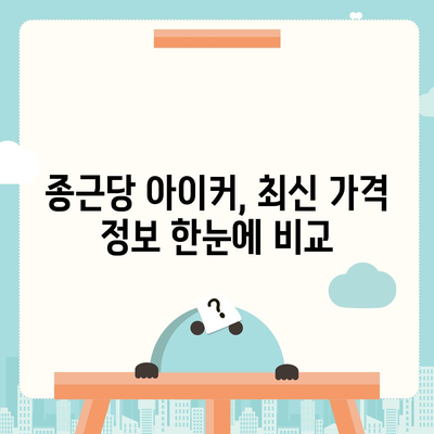 종근당 아이커 가격 비교분석 | 최신 가격 정보, 할인 정보, 구매 가이드