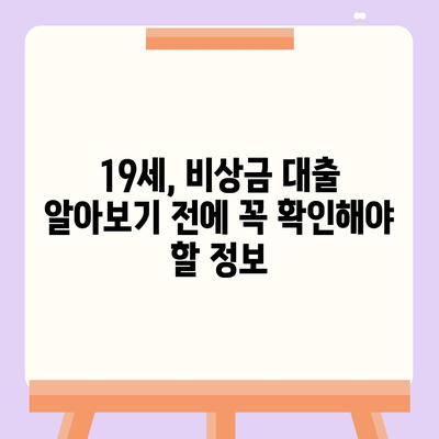 만 19세, 비상금 대출 꼭 필요할 때! 알아두면 도움되는 정보 | 비상금 대출, 19세 대출, 대출 조건, 신용대출