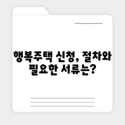 LH 행복주택 신청, 입주자격과 방법