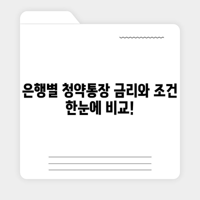 내 집 마련의 첫걸음! 은행별 청약통장 비교분석 | 청약, 주택청약, 청약저축, 청약예금, 청약부금