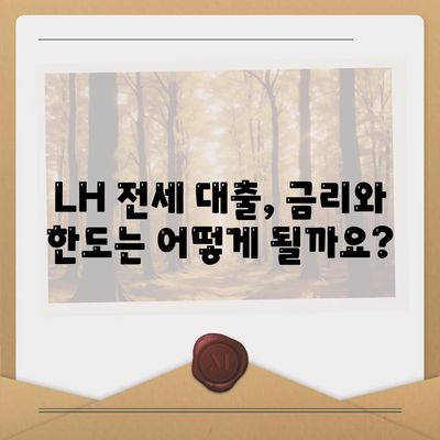 LH 전세 자금 대출 조건, 한도, 금리 및 신청 요건 소개