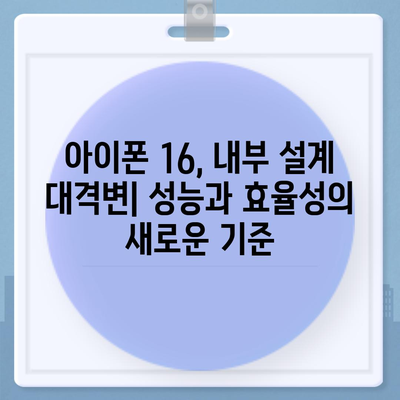 아이폰 16 내부 설계 파격 변화 | Pro 출시일 및 핵심 특징