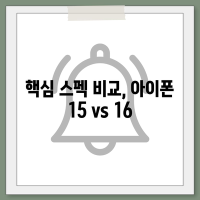 아이폰 15 대 아이폰 16 스펙 비교표 공개