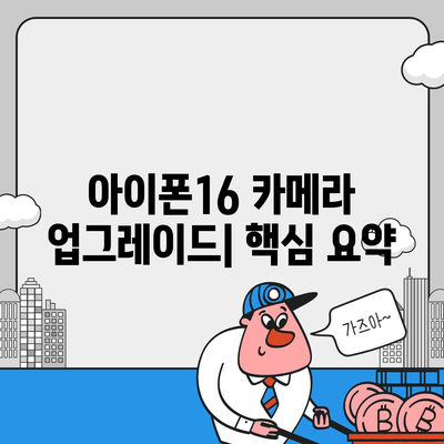 아이폰16의 획기적인 카메라 업그레이드