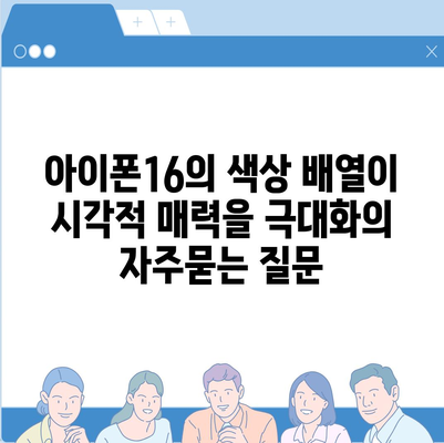 아이폰16의 색상 배열이 시각적 매력을 극대화