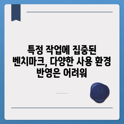 벤치마크 성능과 실제 세계적 성능 사이의 차이점