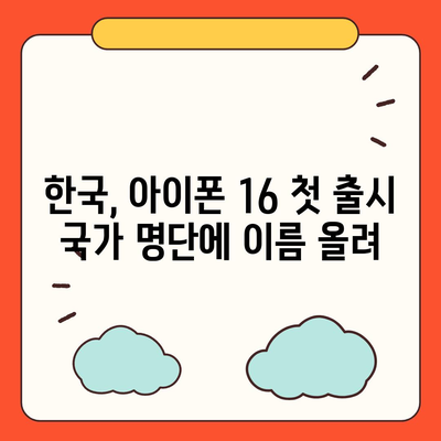 아이폰 16 한국 1차 출시국 확정! 프로 모델의 가격과 크기 확대