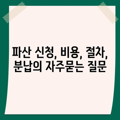 파산 신청, 비용, 절차, 분납