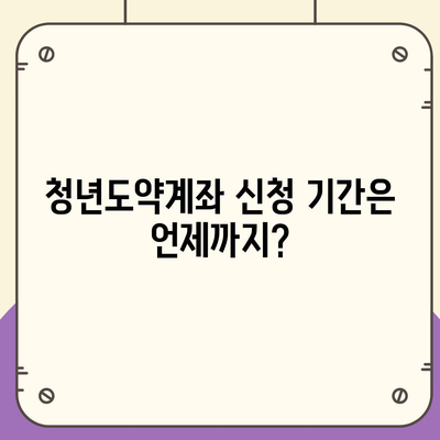 청년도약계좌 신청 기간 및 대상자 안내