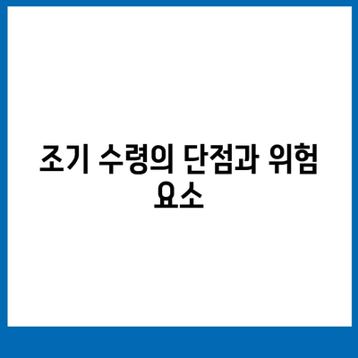 국민연금 조기 수령, 장단점과 나이 조건