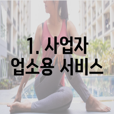 1. 사업자 업소용 서비스