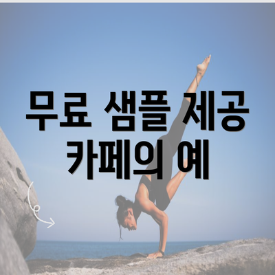 무료 샘플 제공 카페의 예