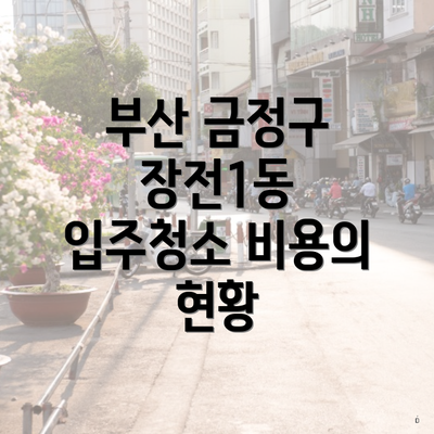 부산 금정구 장전1동 입주청소 비용의 현황