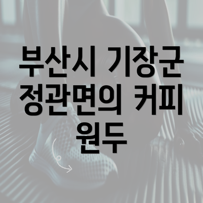 부산시 기장군 정관면의 커피 원두