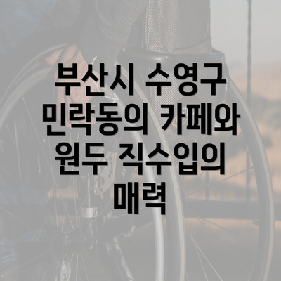 부산시 수영구 민락동의 카페와 원두 직수입의 매력