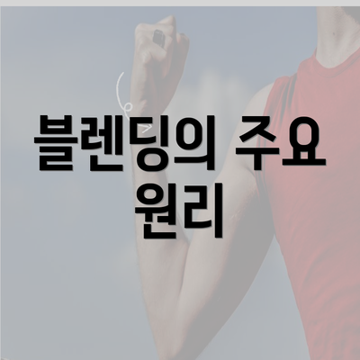 블렌딩의 주요 원리