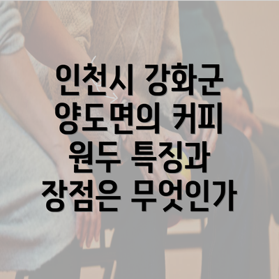 인천시 강화군 양도면의 커피 원두 특징과 장점은 무엇인가