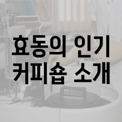 효동의 인기 커피숍 소개