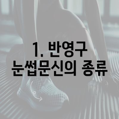 1. 반영구 눈썹문신의 종류