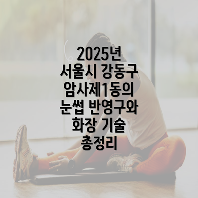 2025년 서울시 강동구 암사제1동의 눈썹 반영구와 화장 기술 총정리