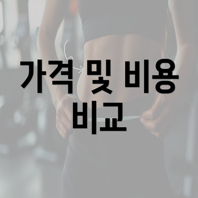 가격 및 비용 비교