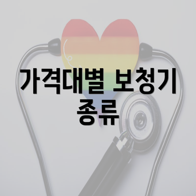 가격대별 보청기 종류