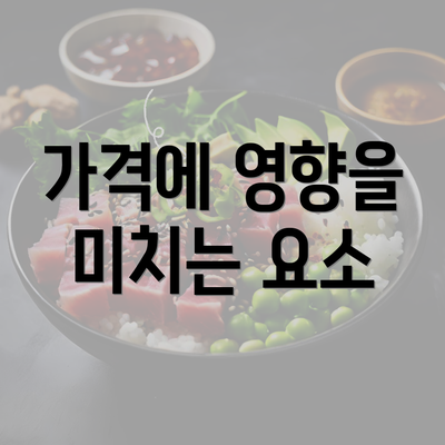 가격에 영향을 미치는 요소