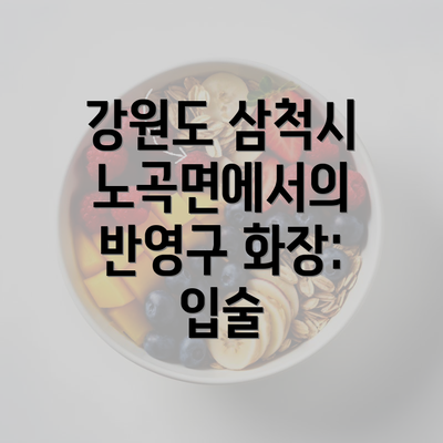 강원도 삼척시 노곡면에서의 반영구 화장: 입술