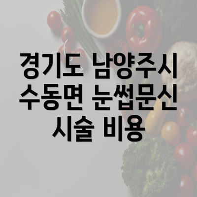 경기도 남양주시 수동면 눈썹문신 시술 비용