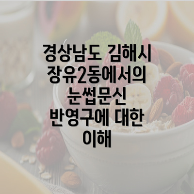 경상남도 김해시 장유2동에서의 눈썹문신 반영구에 대한 이해