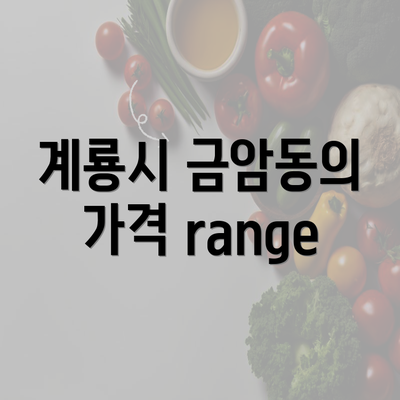 계룡시 금암동의 가격 range