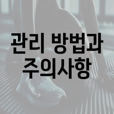 관리 방법과 주의사항