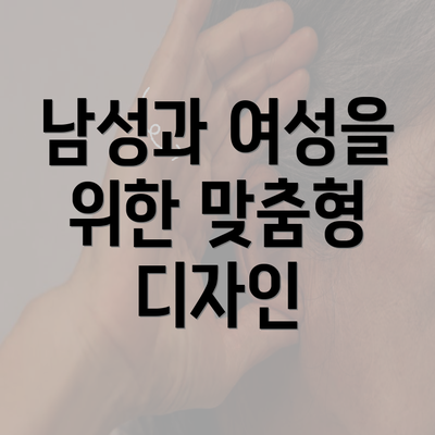 남성과 여성을 위한 맞춤형 디자인