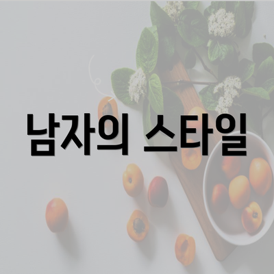 남자의 스타일