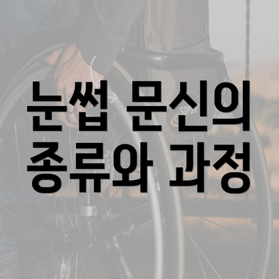 눈썹 문신의 종류와 과정