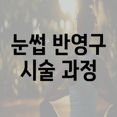 눈썹 반영구 시술 과정