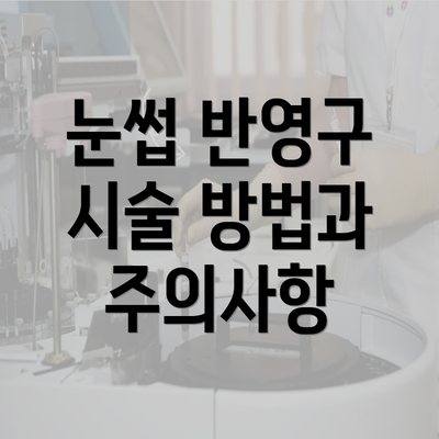 눈썹 반영구 시술 방법과 주의사항