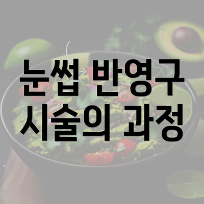 눈썹 반영구 시술의 과정