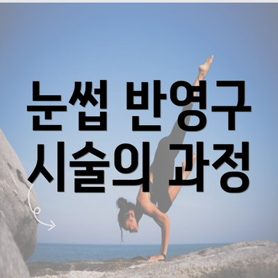 눈썹 반영구 시술의 과정