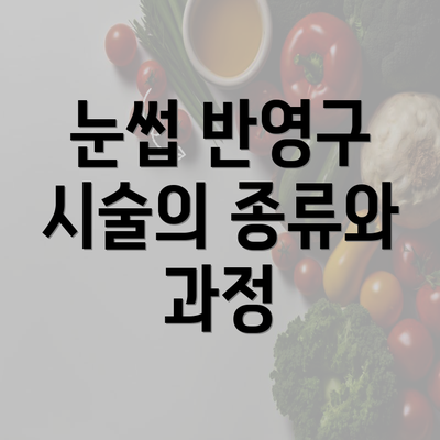 눈썹 반영구 시술의 종류와 과정